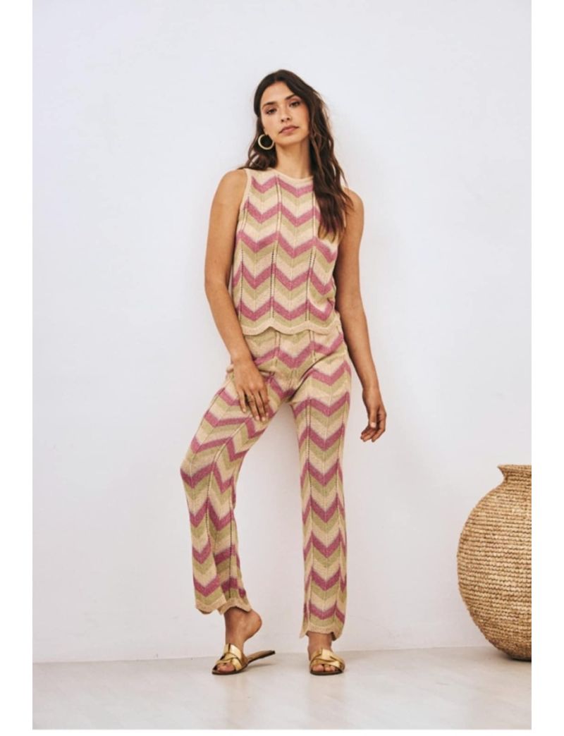 Top Crochet Multicolorido