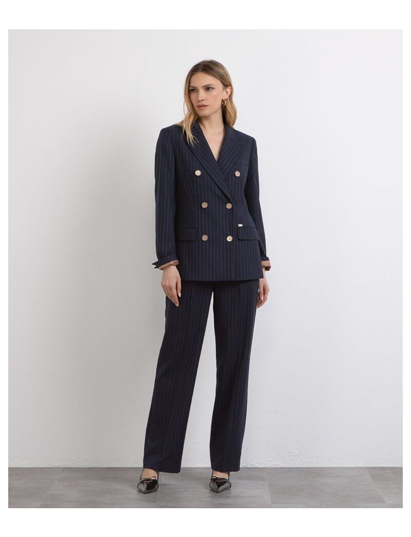 Calças Alfaiate Risca Giz