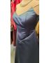 Vestido longo Corpete em bico