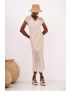 Vestido Longo Crochet Risca vertical