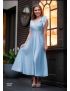 Vestido Midi godé Laço