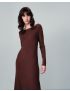 Vestido malha canelada