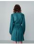 Vestido Curto Cetim Jacquard