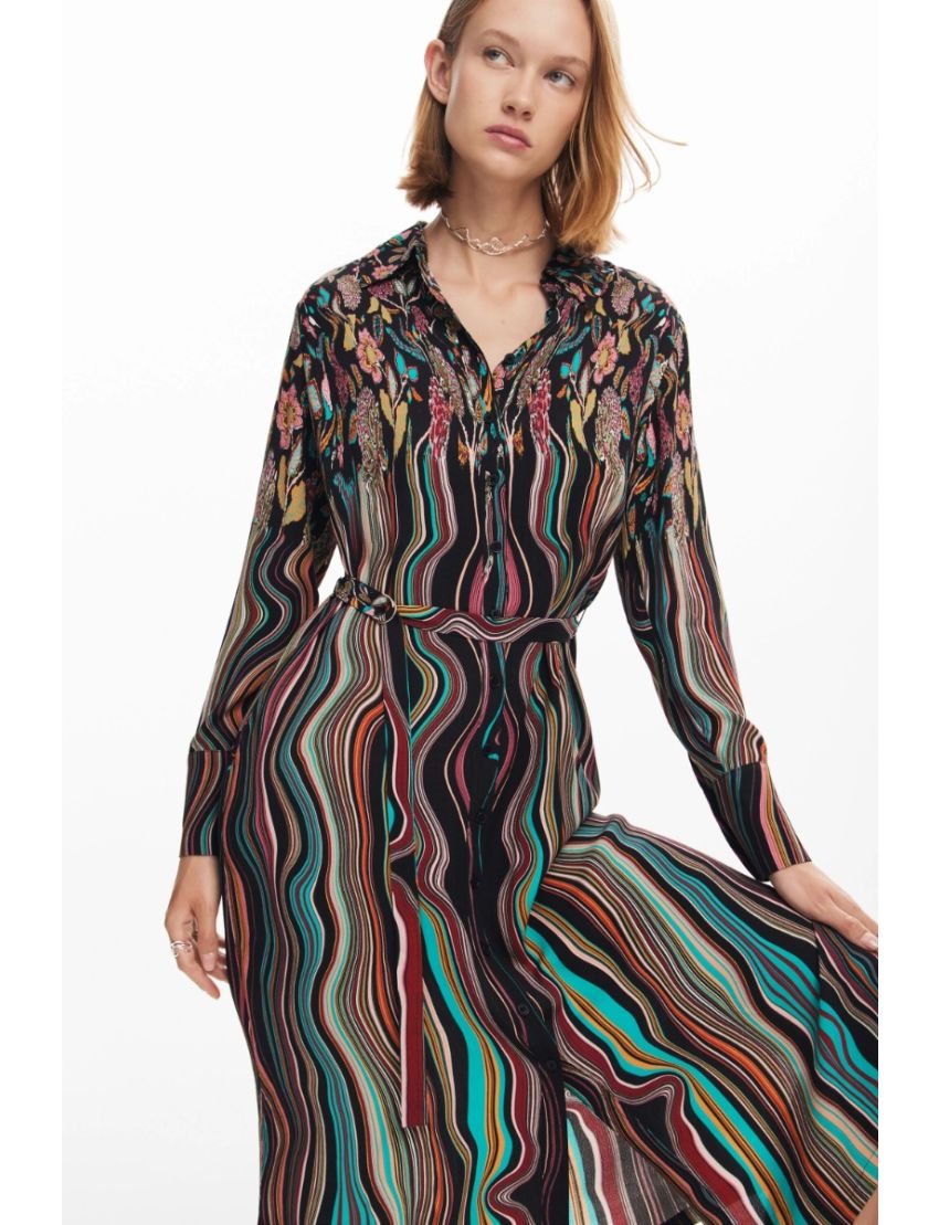 Vestido Camiseiro Estampado