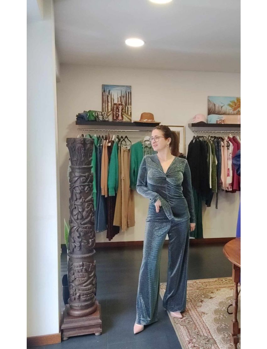 Túnica entrelaçada brilhante