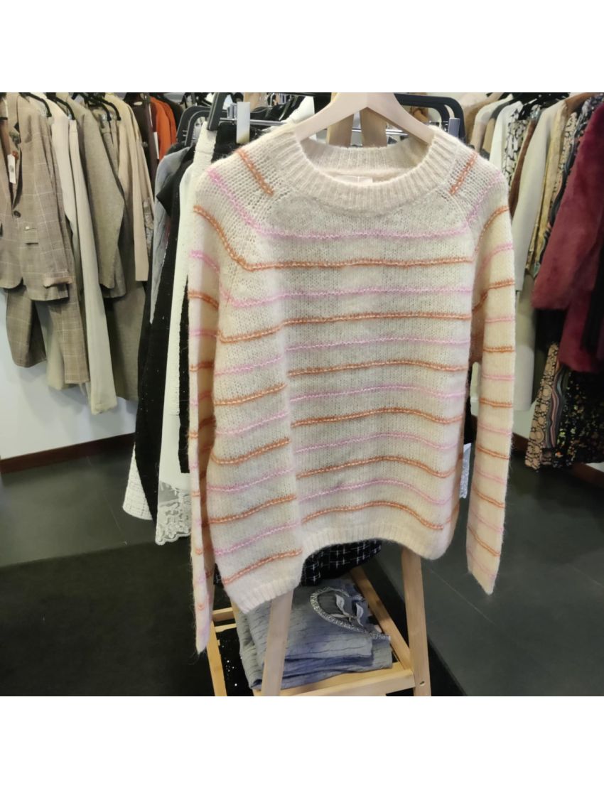 Camisolão Beje Riscas