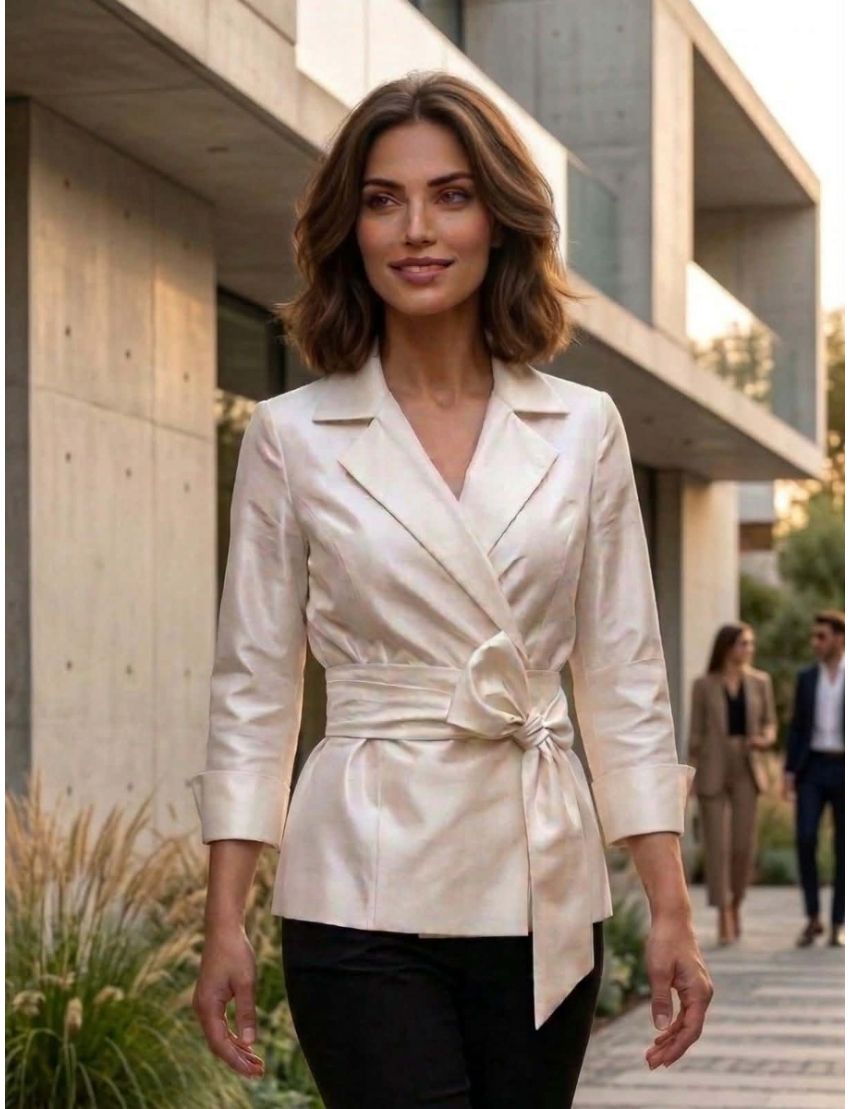 Blusa Taftá Trespasse Laço