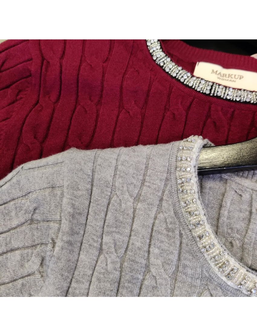 Camisola Cotovelo Brilhantes 