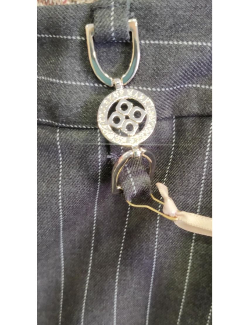 Calças Cigarrete Risca Giz