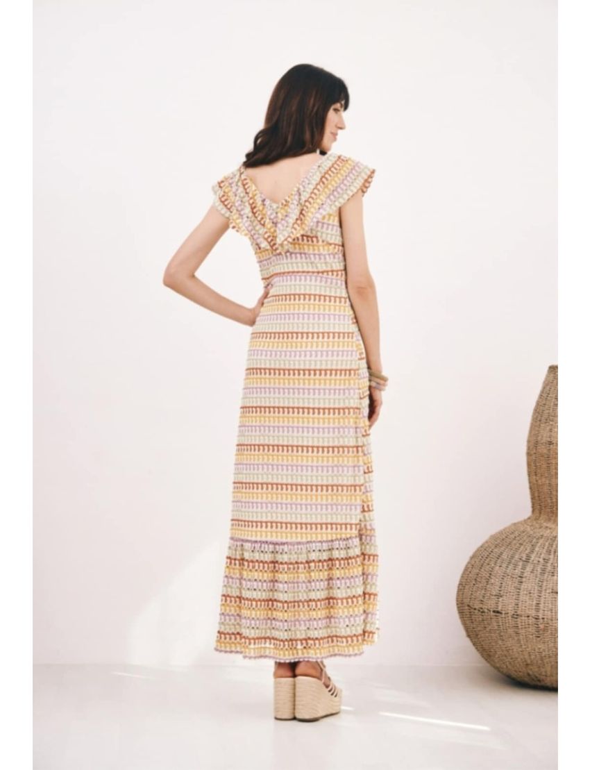 Vestido Rendado Multicolorido