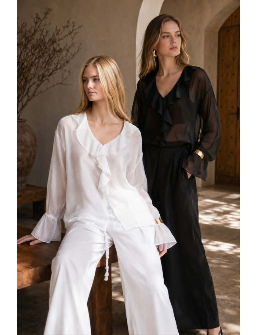Blusa folhos