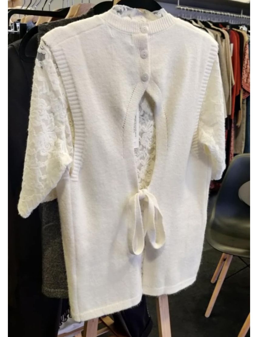 Colete Malha Aberto Atrás