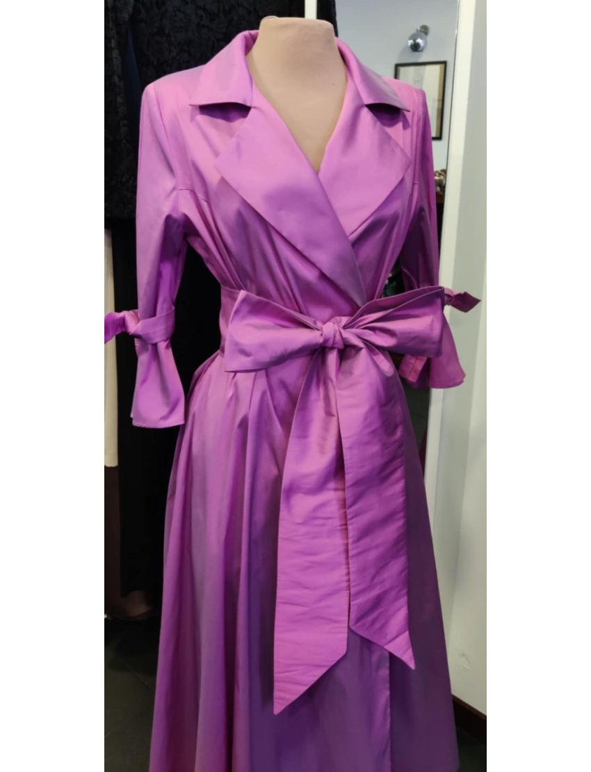 Vestido Casaco Cauda laço