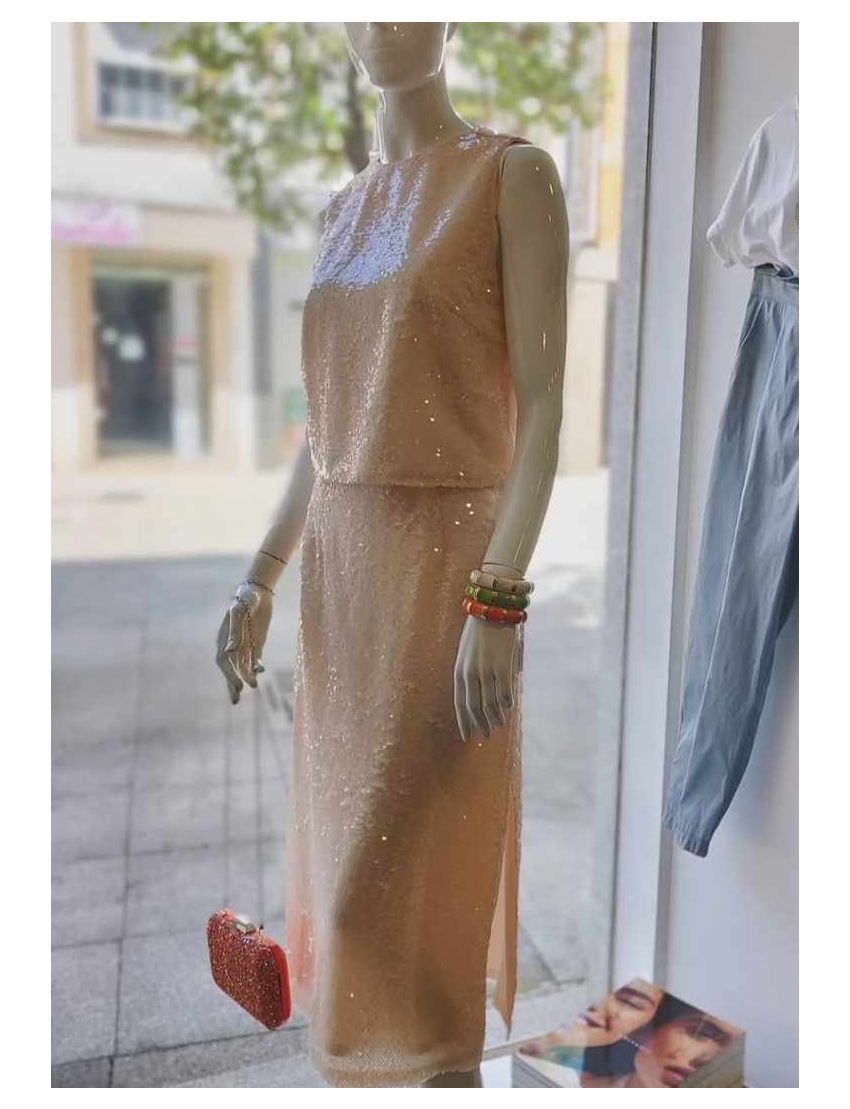 Saia Midi Lantejoulas