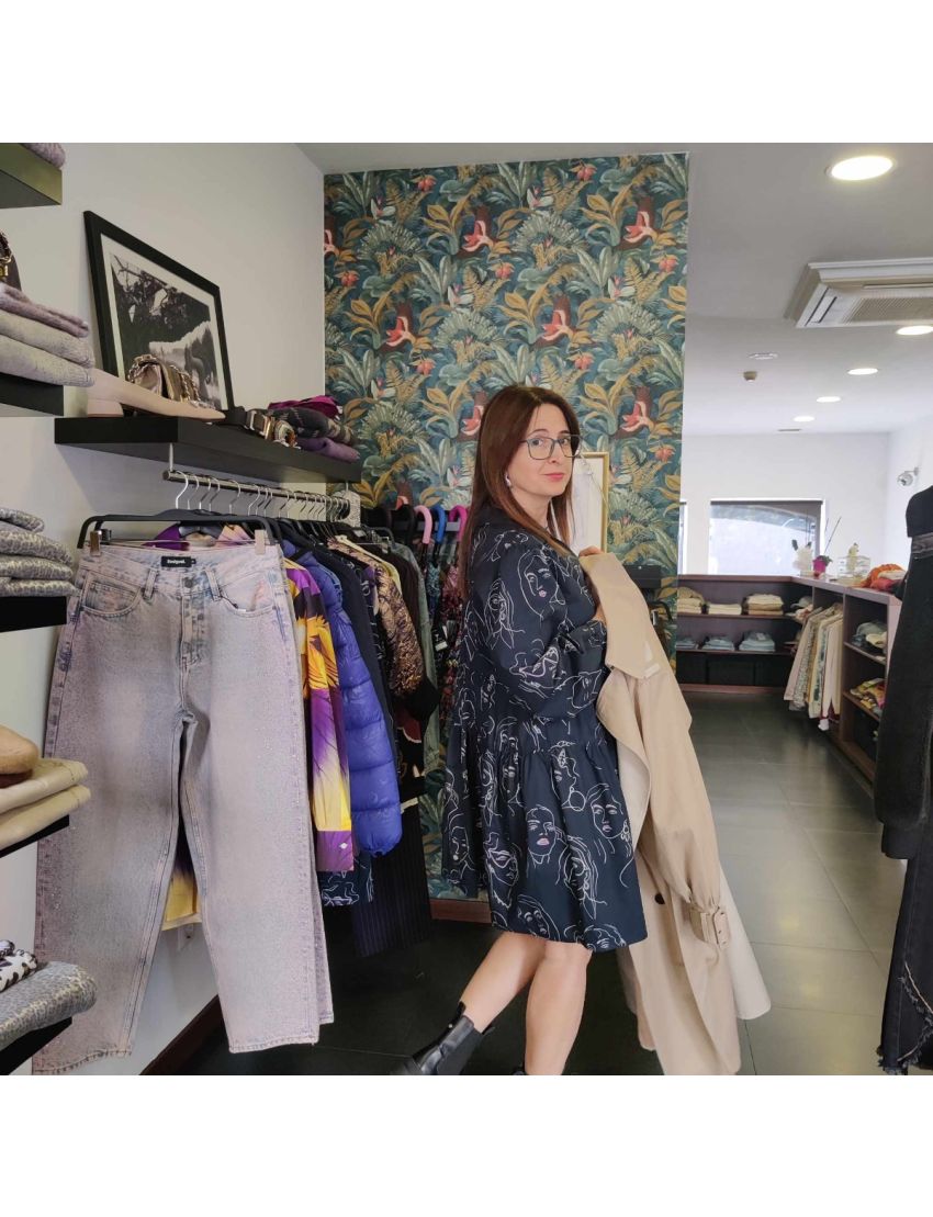 Vestido Curto Estampado