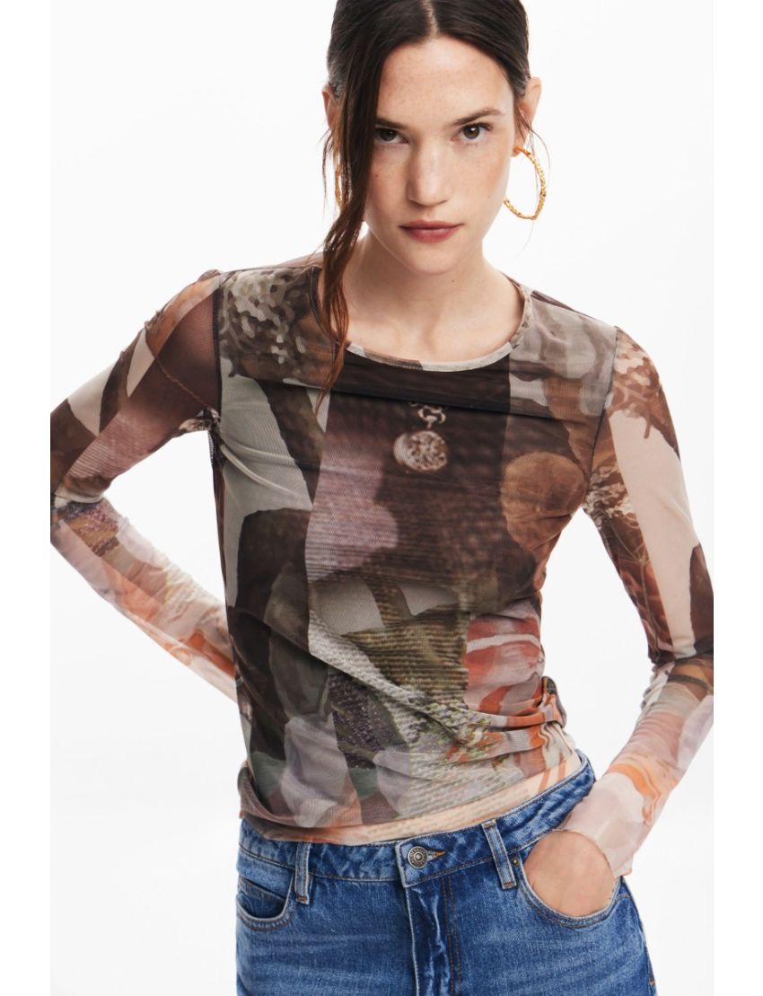 Blusa/Camisola Tule Estampado