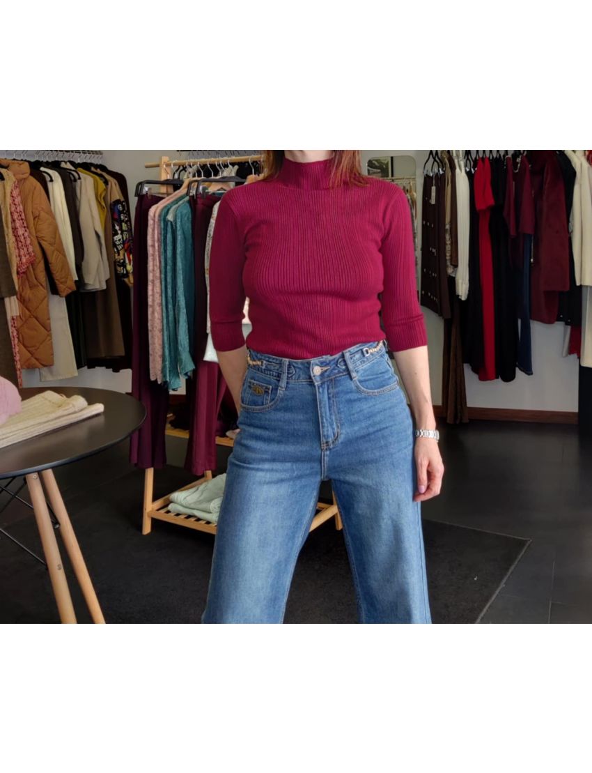 Camisola Cotovelo Gola Perkin