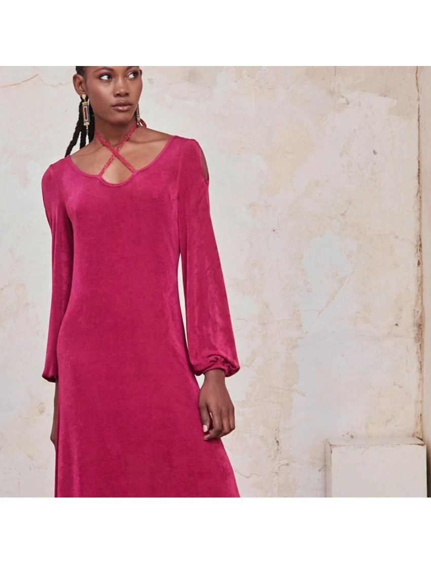 Vestido de malha comprido