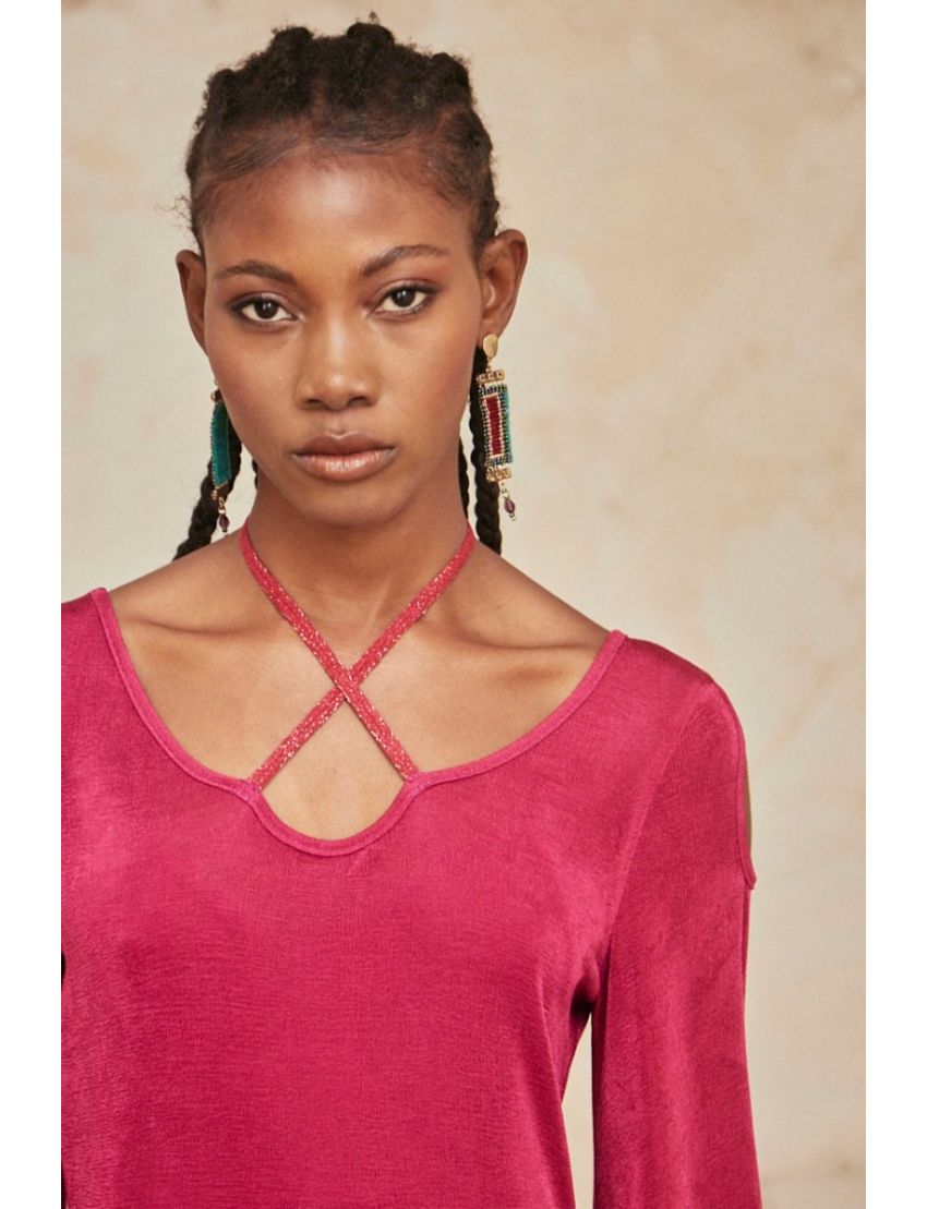 Vestido de malha comprido