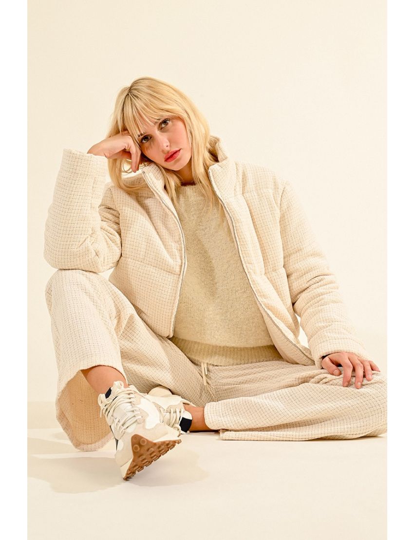 Casaco/Blusão Empastado Tweed Veludo