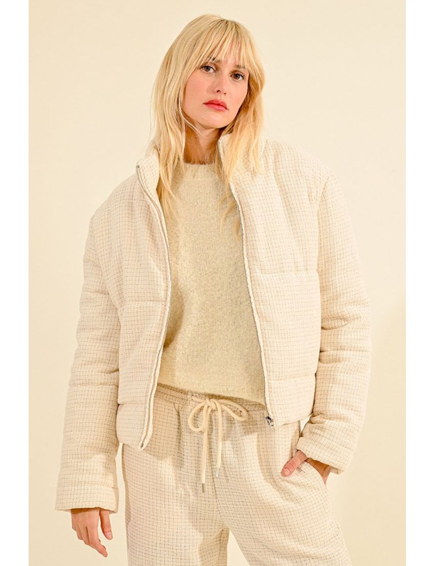 Casaco/Blusão Empastado Tweed Veludo