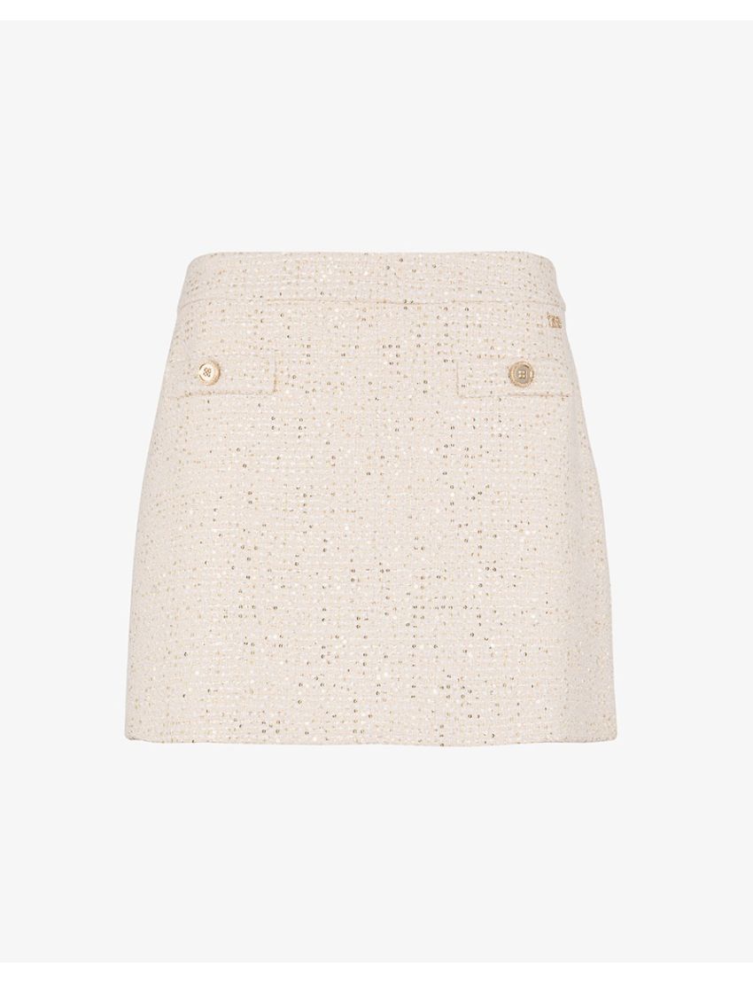 Mini Saia Tweed Lantejoulas