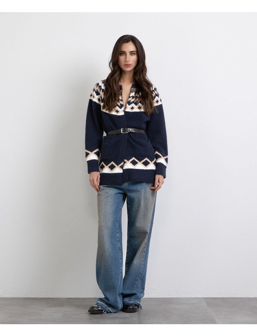 Cardigan Desenho Geométrico