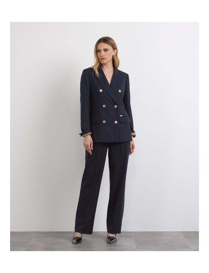 Calças Alfaiate Risca Giz