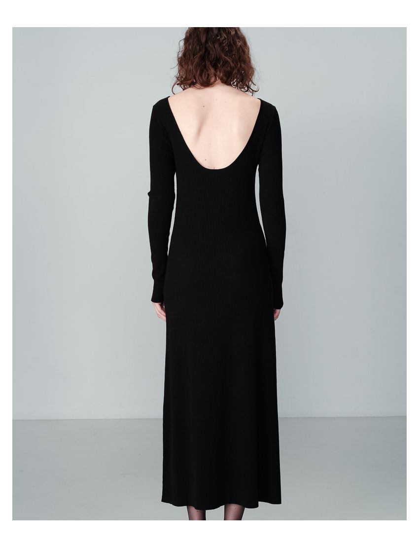 Vestido malha canelada