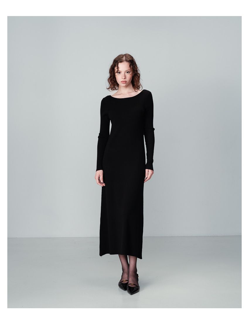 Vestido malha canelada