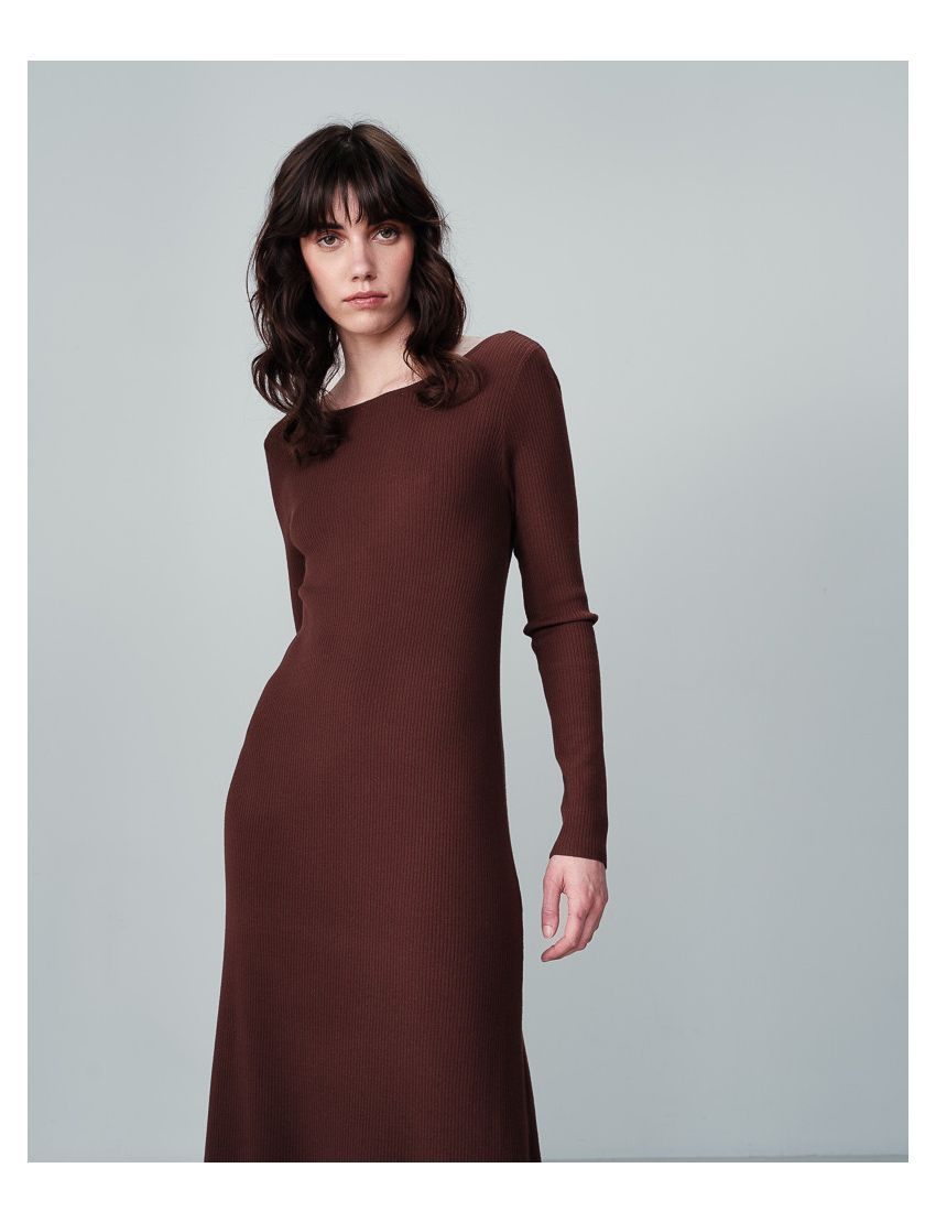 Vestido malha canelada