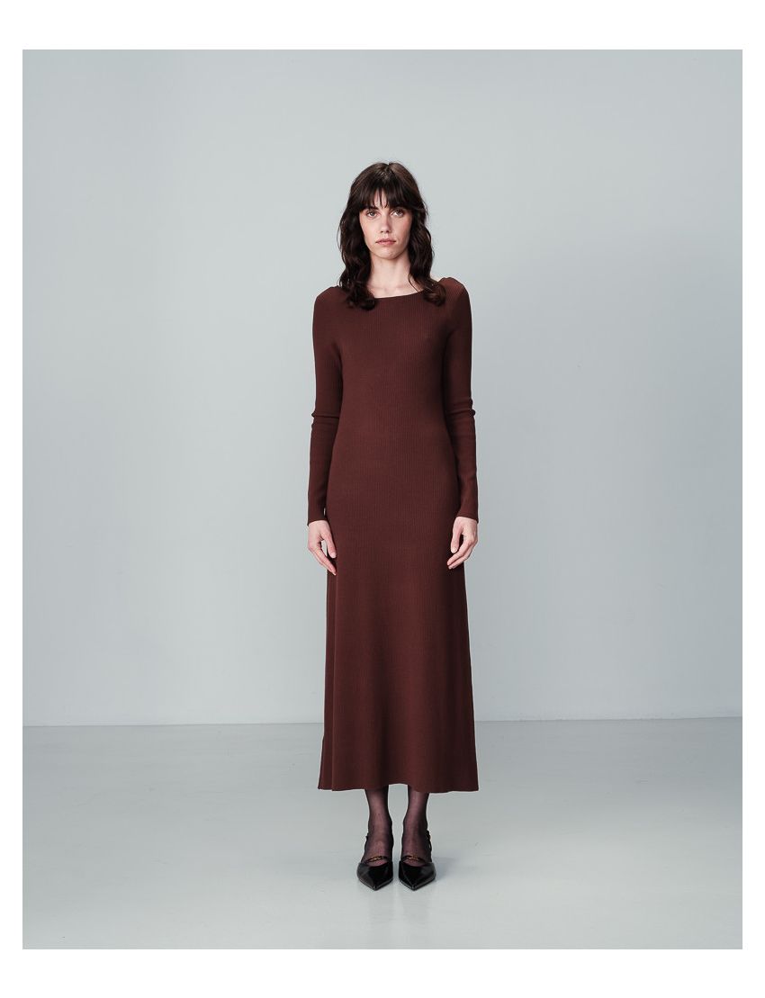 Vestido malha canelada