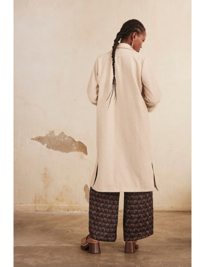 Casaco Comprido Punho Pelo