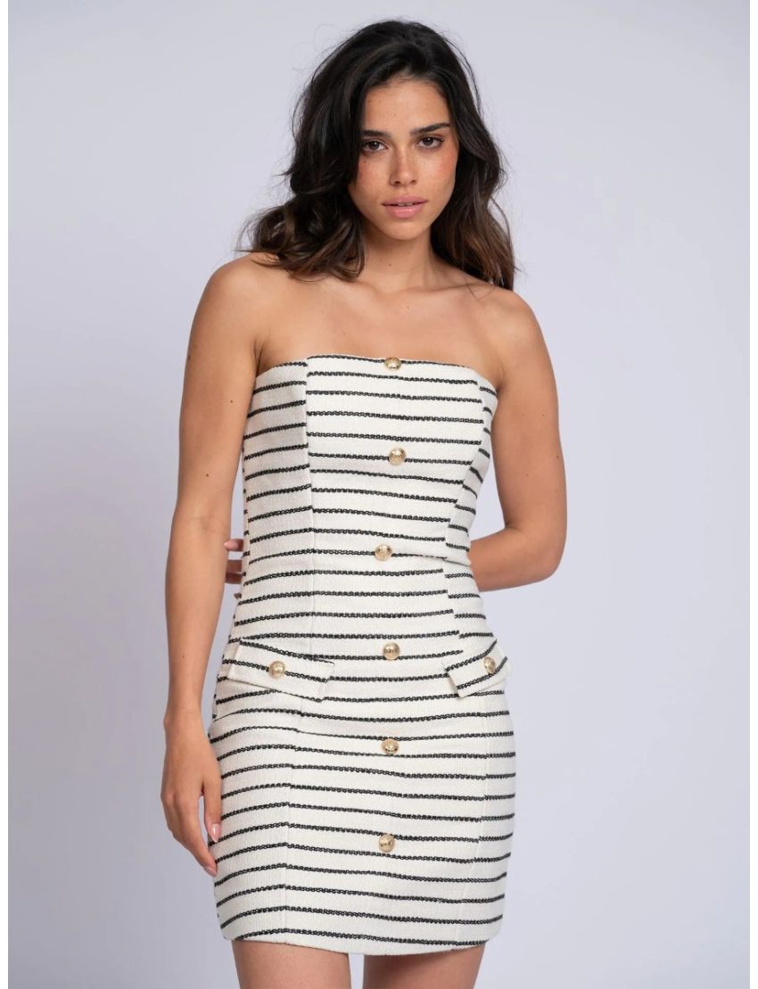 Vestido Curto Riscas