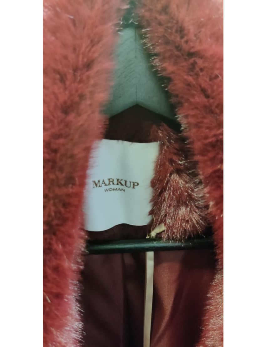 Casaco/Sobretudo Teddy Pelo Bordeaux 