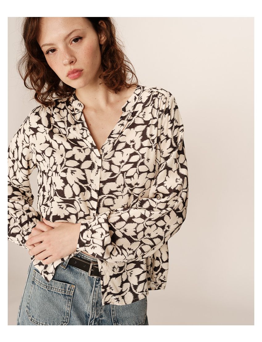 Blusa Textura Estampada