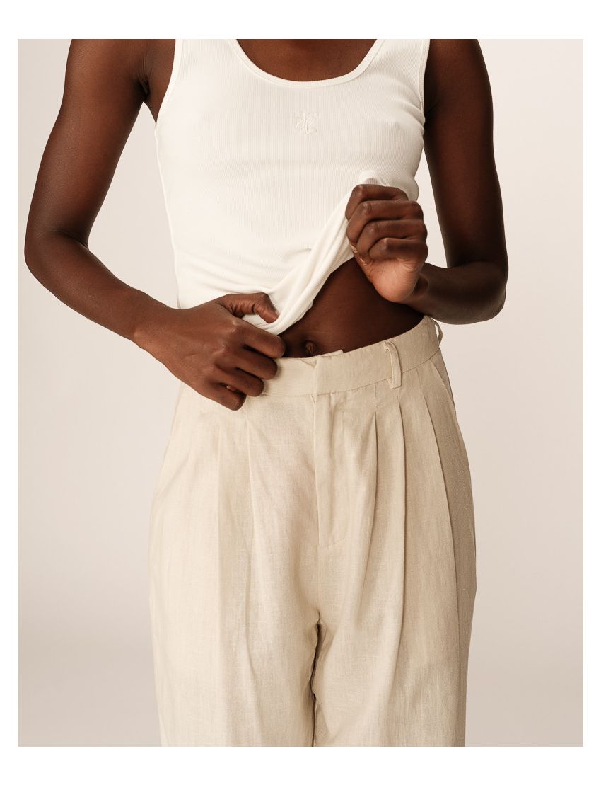 Calças Largas Linho