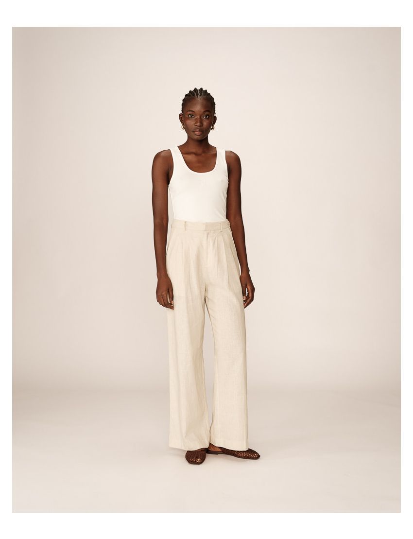 Calças Largas Linho