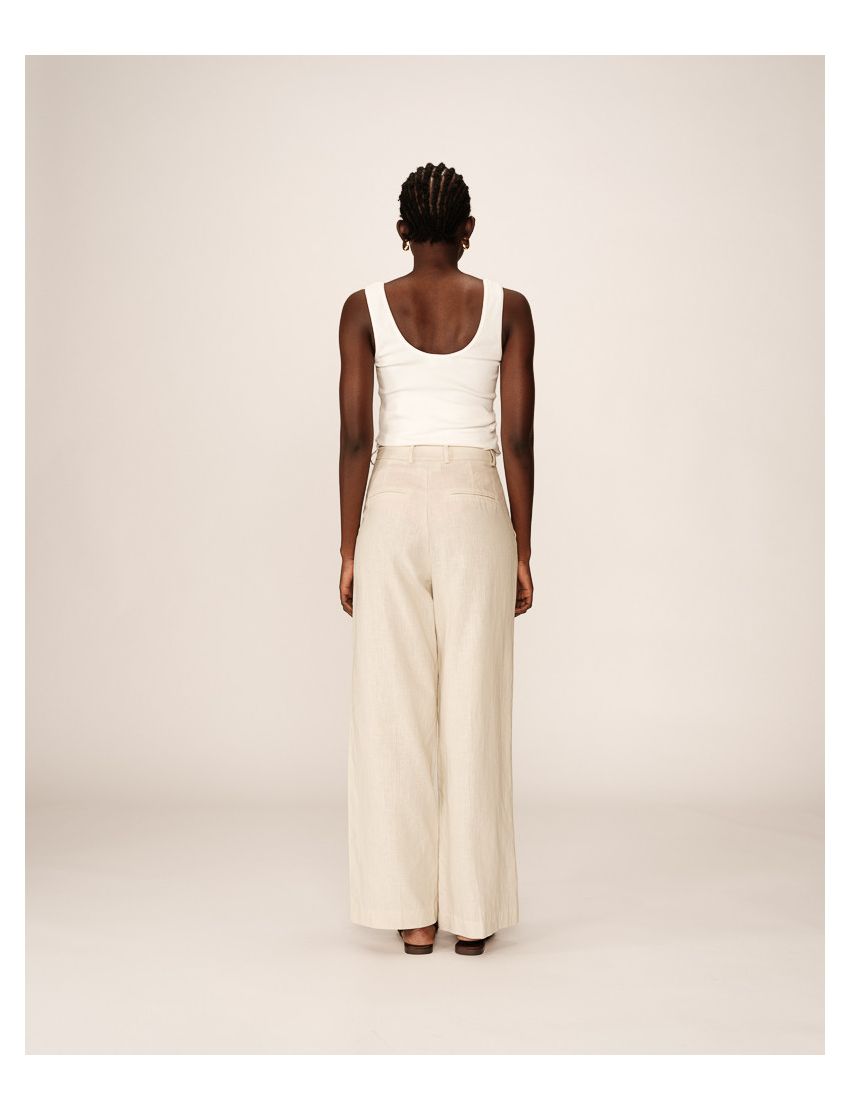 Calças Largas Linho