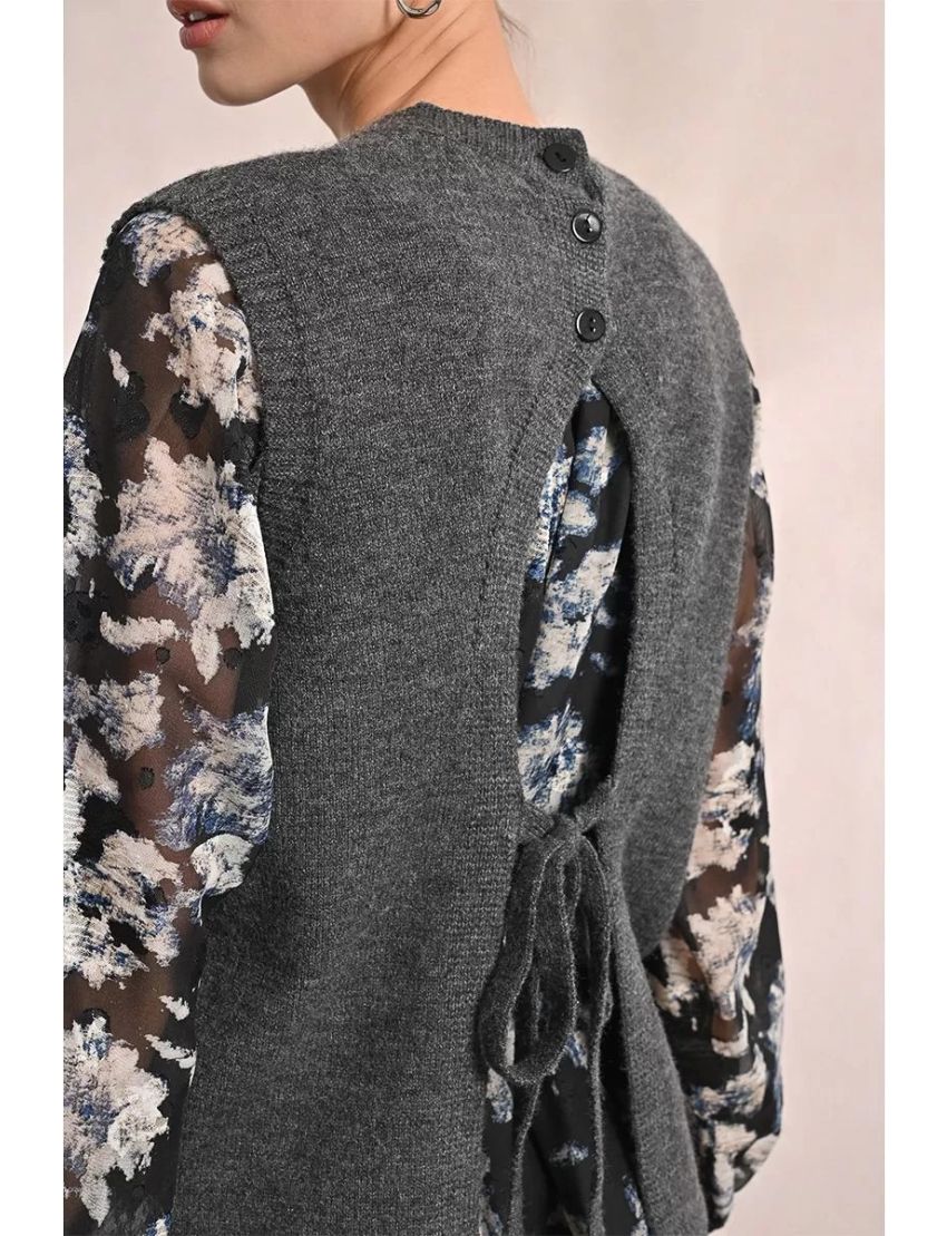 Colete Malha Aberto Atrás