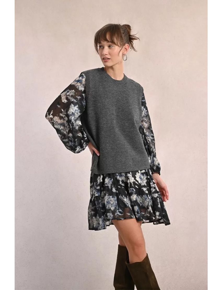 Colete Malha Aberto Atrás