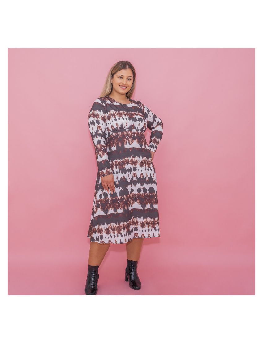 Vestido Estampado Crepe