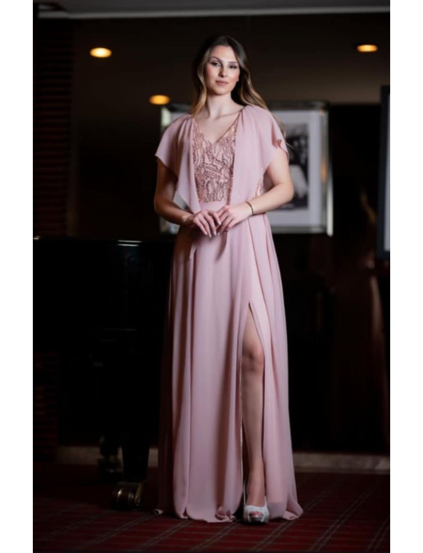 Vestido Longo Corpo Pedraria