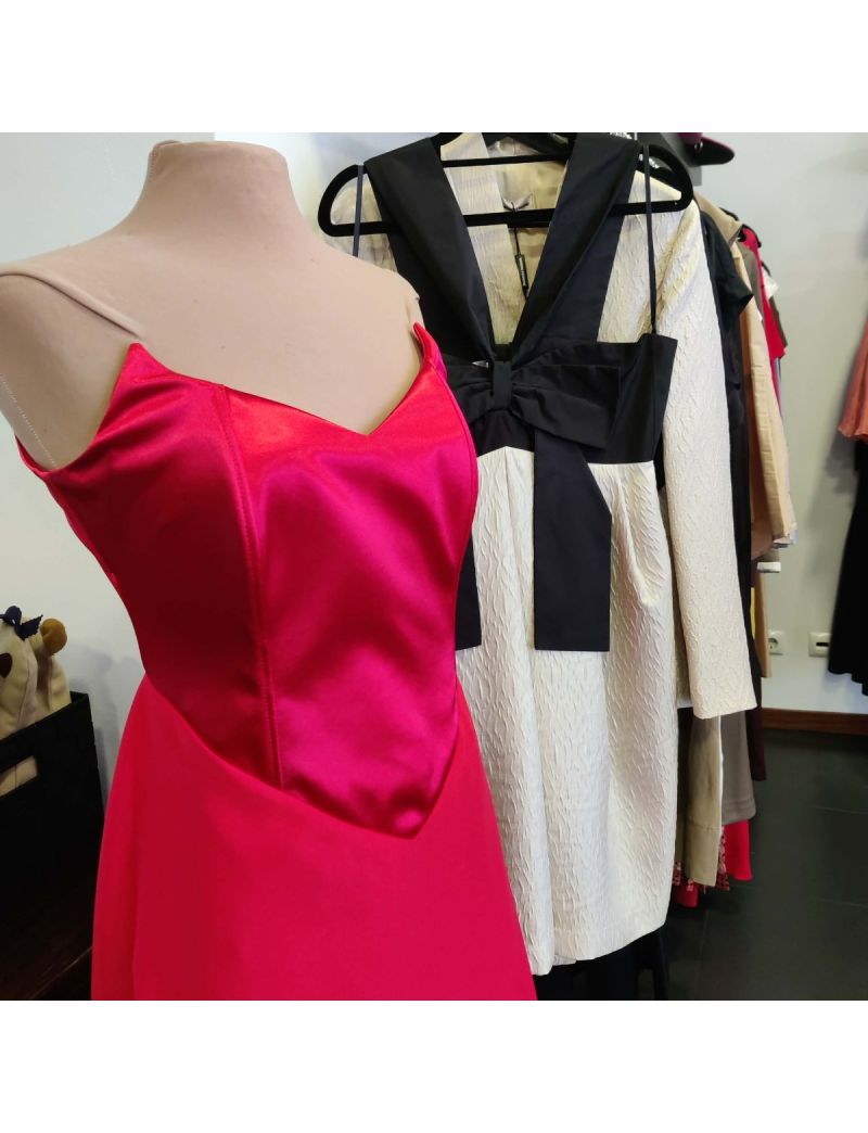 Vestido Longo Corpete Atilhos