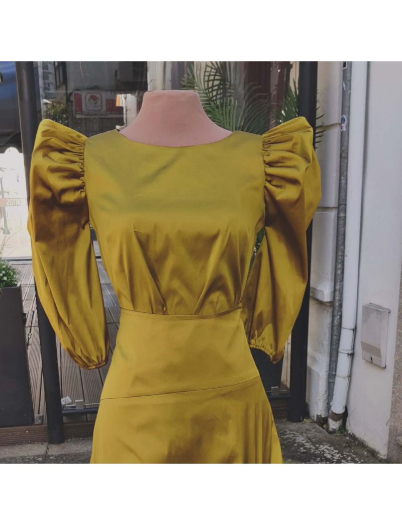 Blusa Taftá Manga Balão