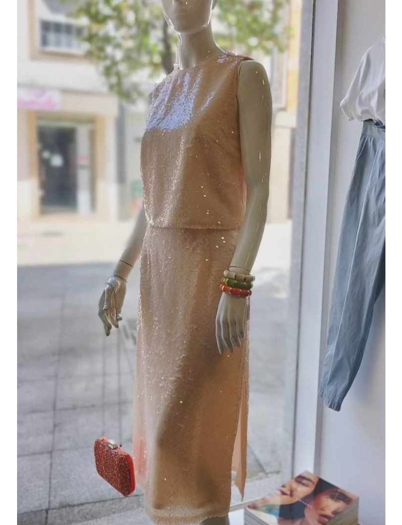 Saia Midi Lantejoulas