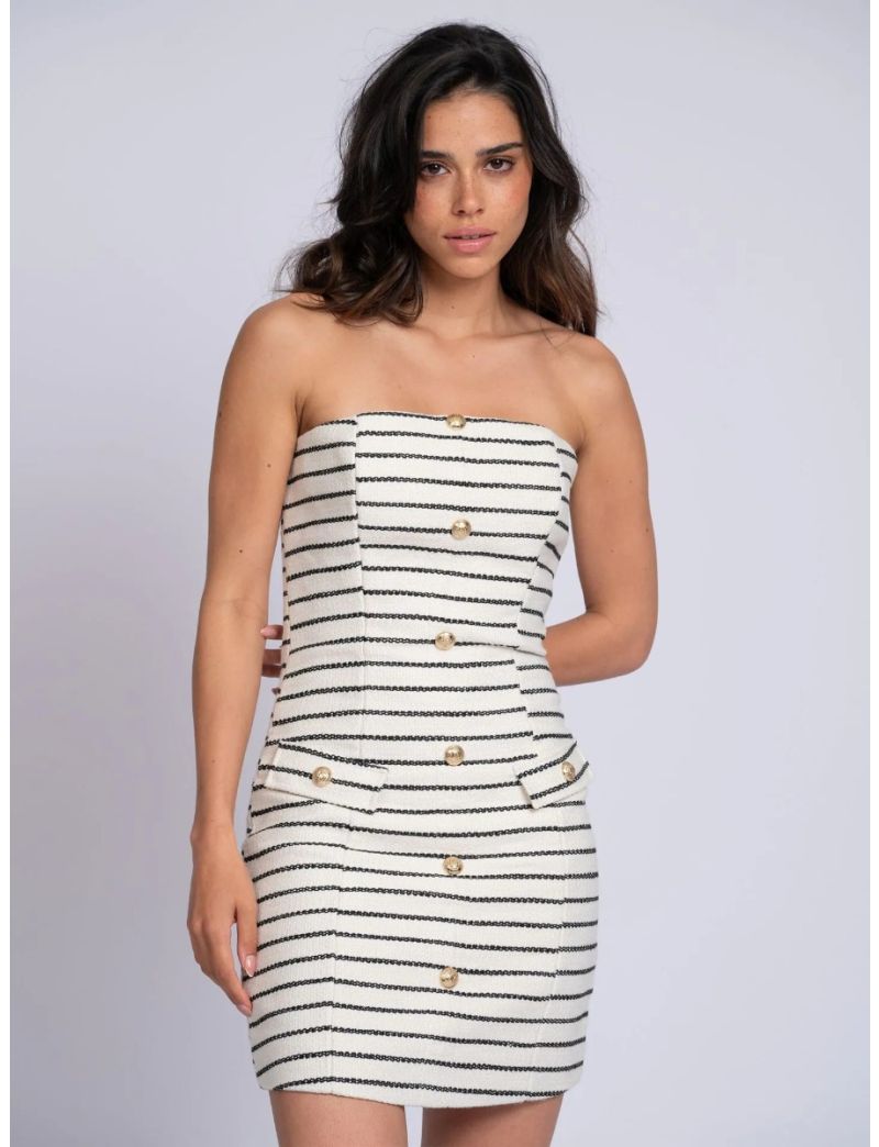 Vestido Curto Riscas