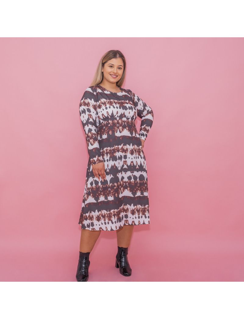 Vestido Estampado Crepe